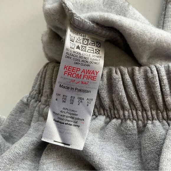 Pretty Little Thing Basic Grey Cuffed Hem Sweatpants Women’s Size 2 Cozy Warm - Picture 7 of 10